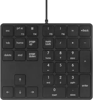 Merdia Numeric Keypads Wired Numpad 34 Keys External Mini Slim Keyboard Magic Force for Financial Cashier Securities-Black| Laptop Accessories | Num Pad | Number keypad for Laptop | Work Keyboard Merdia Numeric Keypads Wired Numpad 34 Keys External Mini Slim Keyboard Magic Force for Financial Cashier Securities-Black| Laptop Accessories | Num Pad | Number keypad for Laptop | Work Keyboard
