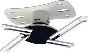 P101W Universal Projector Ceiling Mount | Solid Steel Construction | Easy to Install | White