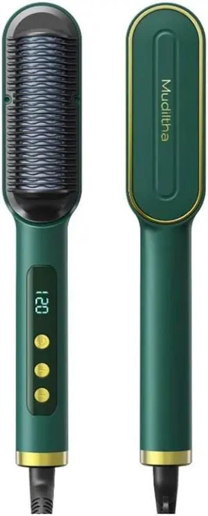 Mudiiltha Hair Straightening Brush,Negative Ion Straightening Brush