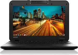 Lenovo Chromebook 80SF0001US Intel Celeron N3050 X2 1.6GHz 4GB 16GB SSD 11.6", Black