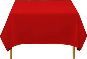 Lann's Linens - 10 Premium 70" Square Tablecloths for Wedding / Banquet / Restaurant - Polyester Fabric Table Cloth - Red Lann's Linens - 10 Premium 70" Square Tablecloths for Wedding / Banquet / Restaurant - Polyester Fabric Table Cloth - Red