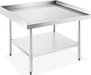 GRIDMANN NSF 16-Gauge Stainless Steel 36"L x 30"W x 24"H Equipment Stand Grill Table with Undershelf for Commercial Restaurant Kitchen