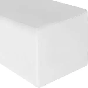 Lann's Linens - 4' Premium Fitted Tablecloth for 48" x 24" Rectangular Table - Wedding / Banquet / Trade Show - Polyester Cloth Fabric Cover - White