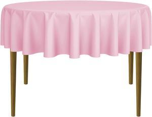 Lann's Linens - 5 Premium 70" Round Tablecloths for Wedding/Banquet/Restaurant - Polyester Fabric Table Cloths - Pink