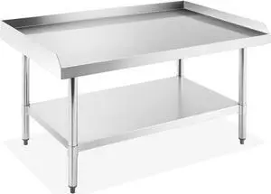 GRIDMANN NSF 16-Gauge Stainless Steel 48"L x 30"W x 24"H Equipment Stand Grill Table with Undershelf for Commercial Restaurant Kitchen