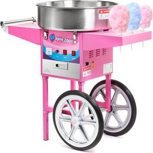 Olde Midway Commercial Quality Cotton Candy Machine Cart and Electric Candy Floss Maker - SPIN 2000