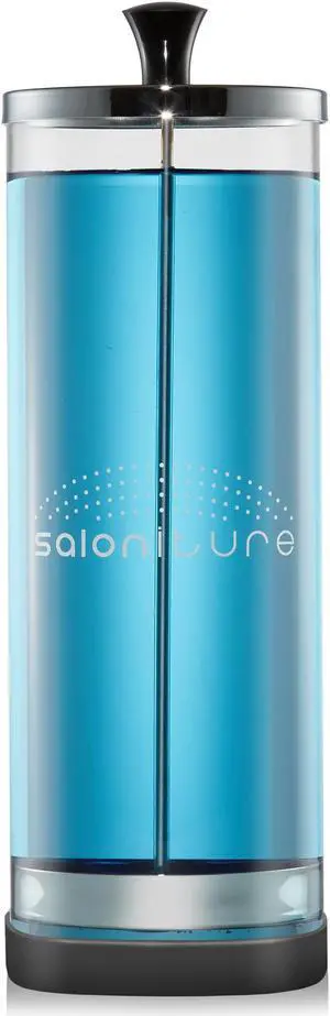 Saloniture Glass Disinfectant Jar - Tall Container for Disinfecting, Sanitizing and Sterilizing Barber, Salon, Nail Tools and Supplies - 61 oz