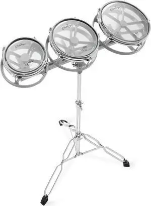 Ashthorpe Roto Tom Drum Set with Stand - 6", 8", 10" Toms with Remo Heads