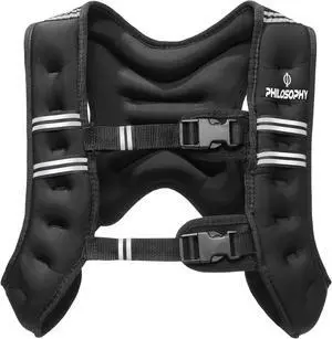 Philosophy Gym Weighted Workout Vest 6 LB, Strength Training Fitness Body Weight Vest