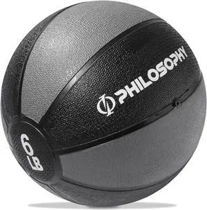 Philosophy Gym Medicine Ball, 6 LB - Weighted Fitness Non-Slip Ball
