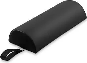 Saloniture Half Round Neck Massage Table Bolster Pillow Pad - 13 x 6 x 3 Inch - Black