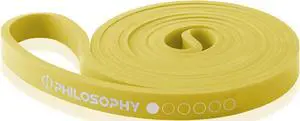 Philosophy Gym Pull Up Assist Band - 1/4" (5-15 lbs), Yellow - Resistance Power Loop Exercise Band