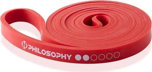 Philosophy Gym Pull Up Assist Band - 1/2" (15-25 lbs), Red - Resistance Power Loop Exercise Band
