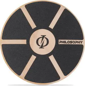 Philosophy Gym Wobble Board - Round Wooden Balance Board - Exercise Balance Trainer