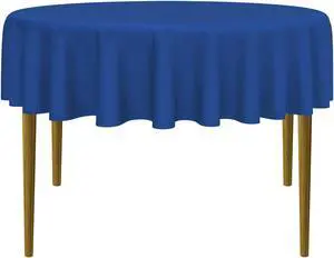 Lann's Linens - 70" Round Premium Tablecloth for Wedding / Banquet / Restaurant - Polyester Fabric Table Cloth - Royal Blue