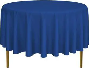 Lann's Linens - 90" Round Premium Tablecloth for Wedding / Banquet / Restaurant - Polyester Fabric Table Cloth - Royal Blue