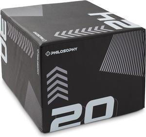 Philosophy Gym 3 in 1 Soft Foam Plyometric Box -  20" x 24" x 30" Jumping Plyo Box for Training and Conditioning