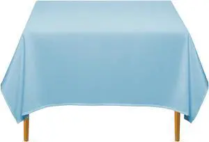 Lann's Linens - 10 Premium 70" Square Tablecloths for Wedding / Banquet / Restaurant - Polyester Fabric Table Cloth - Baby Blue