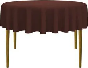 Lann's Linens - 70" Round Premium Tablecloth for Wedding / Banquet / Restaurant - Polyester Fabric Table Cloth - Chocolate Brown