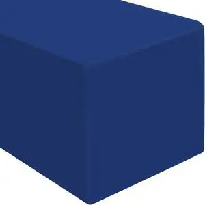 Lann's Linens - 4' Premium Fitted Tablecloth for 48" x 24" Rectangular Table - Wedding / Banquet / Trade Show - Polyester Cloth Fabric Cover - Royal Blue