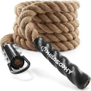Philosophy Gym 15 FT. Indoor / Outdoor Exercise Climbing Rope - 1.5 Inch Diameter