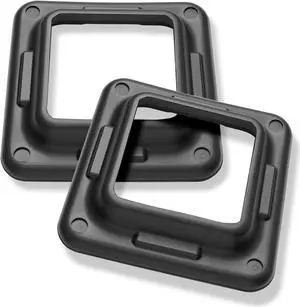 Philosophy Gym Aerobic Exercise Adjustable Step Platform Risers, 2 Pack - Black