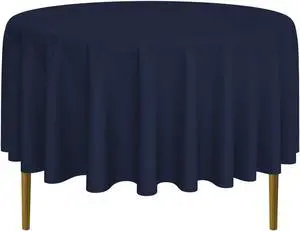 Lann's Linens - 10 Premium 90" Round Tablecloths for Wedding / Banquet / Restaurant - Polyester Fabric Table Cloths - Navy Blue