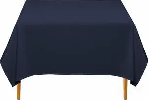 Lann's Linens - 70" Square Premium Tablecloth for Wedding / Banquet / Restaurant - Polyester Fabric Table Cloth - Navy Blue