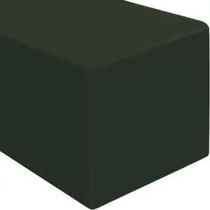 Lann's Linens - 6' Premium Fitted Tablecloth for 72" x 30" Rectangular Table - Wedding / Banquet / Trade Show - Polyester Cloth Fabric Cover - Hunter Green