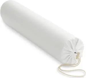 Saloniture Waterproof Cylinder Pillow Case Cover for Massage Table Bolsters - 30 x 6 Inch with Drawstring Closure, Natural
