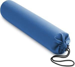 Saloniture Microfiber Cylinder Pillow Case Cover for Massage Table Bolsters - 30 x 6 Inch with Drawstring Closure, Navy