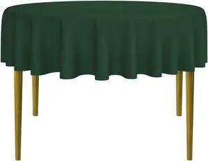 Lann's Linens - 10 Premium 70" Round Tablecloths for Wedding / Banquet / Restaurant - Polyester Fabric Table Cloths - Hunter Green