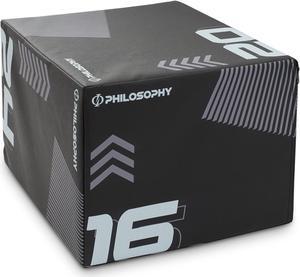 Philosophy Gym 3 in 1 Soft Foam Plyometric Box - 16" x 20" x 24" Jumping Plyo Box for Training and Conditioning