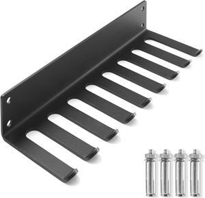 Philosophy Gym Accessory Rack Organizer, 9 Prong, Wall Mounted Multi-Purpose Workout Equipment Storage