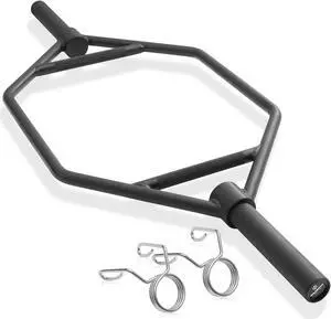 Philosophy Gym 2" Olympic Hex Trap Bar 20 KG, Flat Handles - Pro Barbell for Deadlifts, Shrugs & Squats