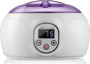 Saloniture Professional Wax Warmer Machine for Hair Removal with Digital Display for Home, Spa, or Salon - Purple Lid