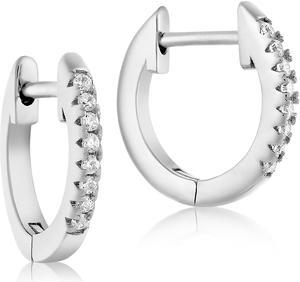 Fish Hook Earrings for Women Dangling Heart Diamond CZ Earrings for Girls  925 Sterling Silver 14k Gold Over Silver Rose Gold 