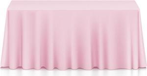 Lann's Linens - 90" x 132" Premium Tablecloth for Wedding / Banquet / Restaurant - Rectangular Polyester Fabric Table Cloth - Pink