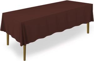 Lann's Linens - 60" x 126" Premium Tablecloth for Wedding / Banquet / Restaurant - Rectangular Polyester Fabric Table Cloth - Chocolate Brown