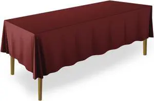 Lann's Linens - 70" x 120" Premium Tablecloth for Wedding / Banquet / Restaurant - Rectangular Polyester Fabric Table Cloth - Burgundy