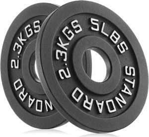 Philosophy Gym Set of 2 Standard Cast Iron Olympic 2-inch Weight Plates (5 LB each)