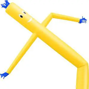Cloud 9 Inflatable Wacky Waving Tube Man, Yellow 20 ft Dancing Air Puppet with Flailing Arms