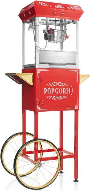 Mini Popcorn Machine Old Fashioned Popcorn Maker Movie Theater Style,1200W  Hot Air Popper Popcorn Maker,Tabletop Red Popcorn Popper,for Party Home  Theater,Free Measuring Cup 