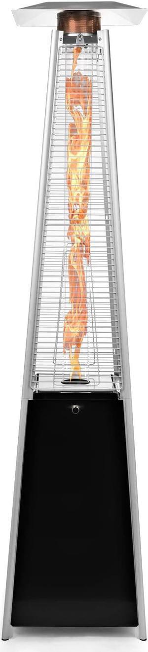 Thermo Tiki Outdoor Propane Patio Heater - Commercial LP Gas Porch & Deck Heater - Black