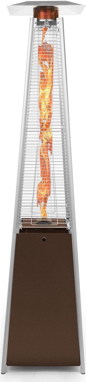 Thermo Tiki Outdoor Propane Patio Heater - Commercial LP Gas Porch & Deck Heater - Mocha