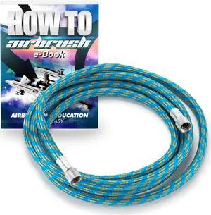 PointZero 6 ft. Braided Airbrush Air Hose 1/8 in. - 1/8 in. BSP