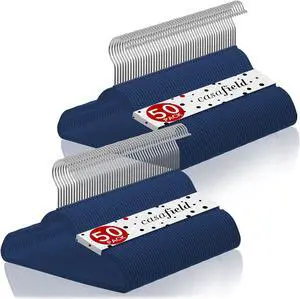 Casafield 100 Velvet Kid's Hangers - 14" Size for Children's Clothes - Royal Blue