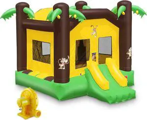 Cloud 9 Commercial Grade Jungle Bounce House with Blower - 100% PVC 17' x 13' Inflatable Bouncer