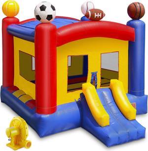 Cloud 9 Commercial Grade Sports Bounce House with Blower - 100% PVC 17' x 13' Inflatable Bouncer