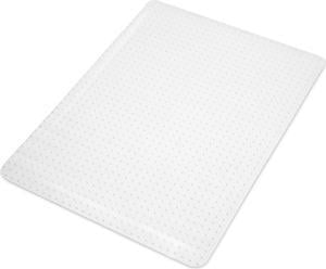 WorkOnIt 46" x 60" x2.2mm Thick Office Chair Desk Floor Mat for Low Pile Carpet, Clear